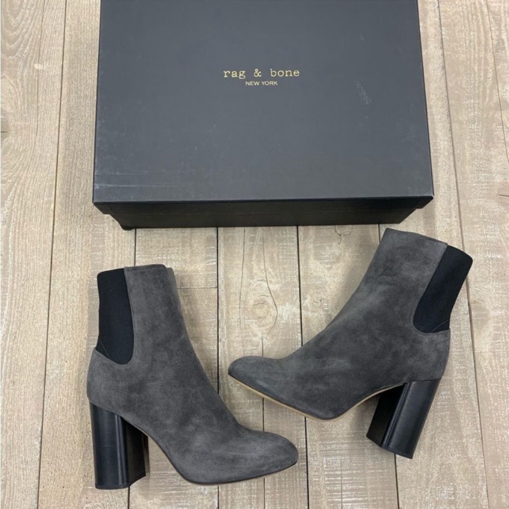 Rag & Bone Agnes Suede Boots In Asphalt Gray - Picture 2 of 5